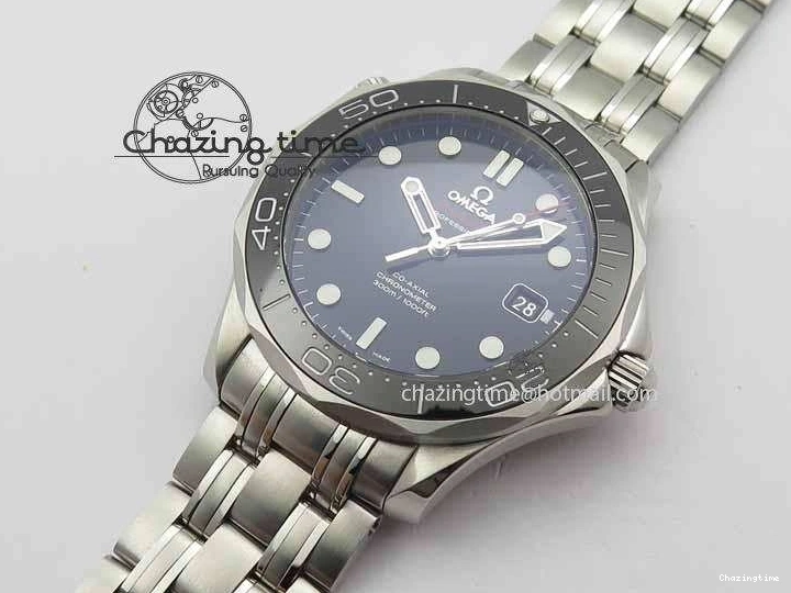 0114 Seamaster 300M SS MK 1:1 Best Edition Black Dial Ceramic Bezel On SS Bracelet A TopPick 8177